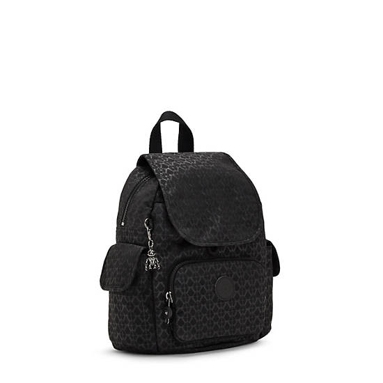 Kipling City Pack Mini Klassieke Printed Rugzak Zwart | België 1732IL